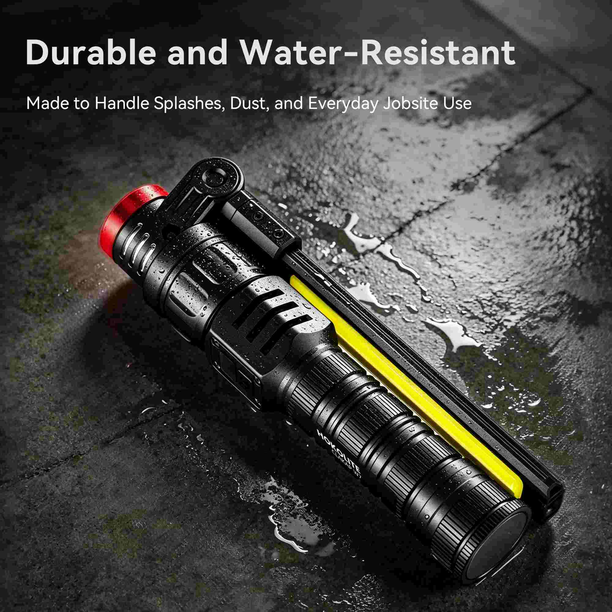 Hokolite CLAKAP W7 180 degree rotating work light for adjustable lighting