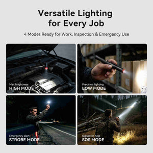 Hokolite Hopedone P2 90 degree swivel flashlight for auto inspection