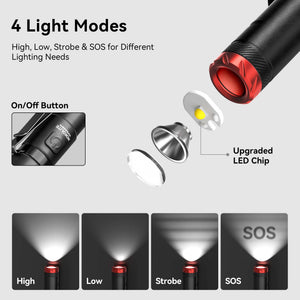 Hokolite Hopedone P2 dual power flashlight with USB-C charging