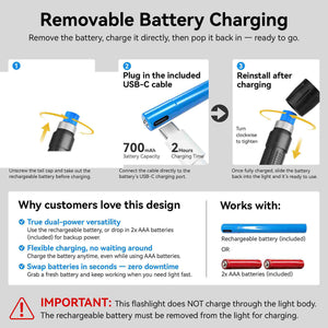 Hokolite Hopedone P2 rechargeable pen flashlight for detailed repair work