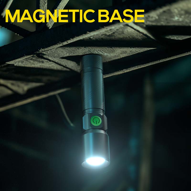 1800 Lumens Rechargeable Zoomable Neck Work Light Flashlight