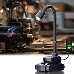 2000 Lumens LED Machine Light Flexible Gooseneck Magnetic Lamp