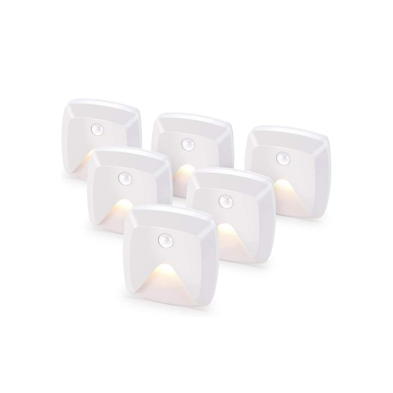 Hokolite 200 Lumens Battery Operated Motion Sensor Stair Lights Indoor 6 Pack