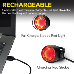 Hokolite-Rechargeable-tail-light Bicycle Headlight