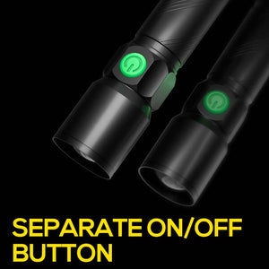 1800 Lumens Rechargeable Zoomable Neck Work Light Flashlight