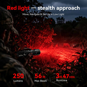 T1 - Three Color 2060LM  Long Throw High-Performance Rechargeable Hunting Flashlight  for Outdoor & Hunting
