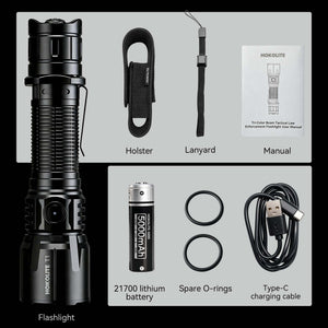 T1 - Three Color 2060LM  Long Throw High-Performance Rechargeable Hunting Flashlight  for Outdoor & Hunting