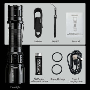 T1 - Three Color 2060LM  Long Throw High-Performance Rechargeable Hunting Flashlight  for Outdoor & Hunting