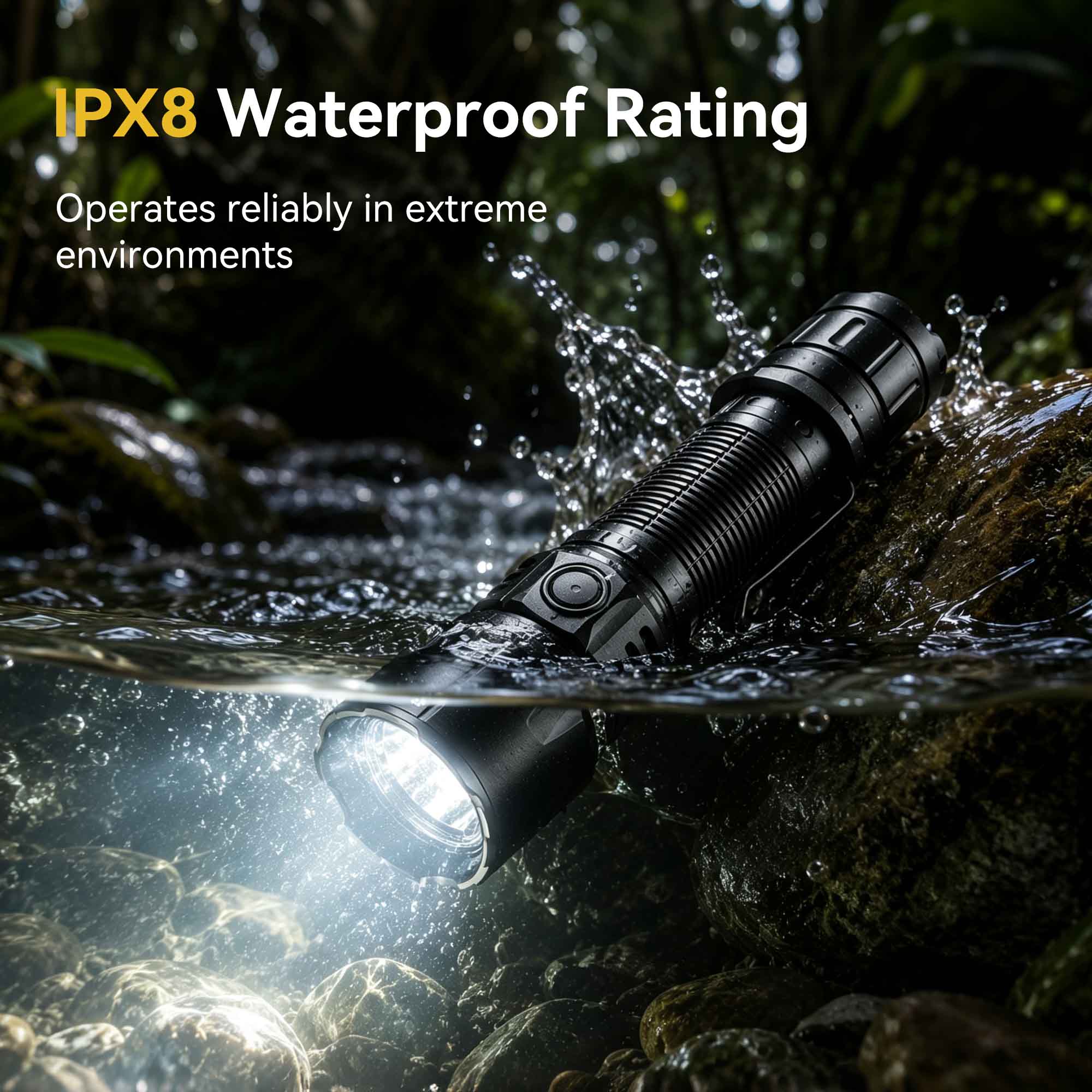 T1 - 2060LM Rechargeable Tactical Flashlight with White, Red & Green Light for Outdoor&Hunting