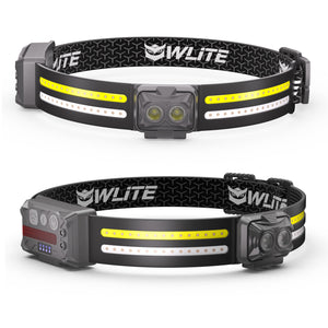 Xowl-Bright 1200 Lumens Multi-Color LED Headlamp with Light Strips 2 Pack