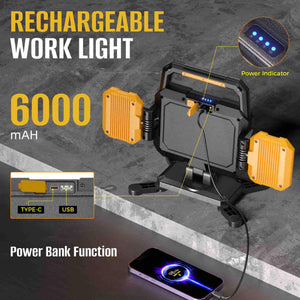 Hokolite Yonzi W5 4000 lumen magnetic work light for garage use