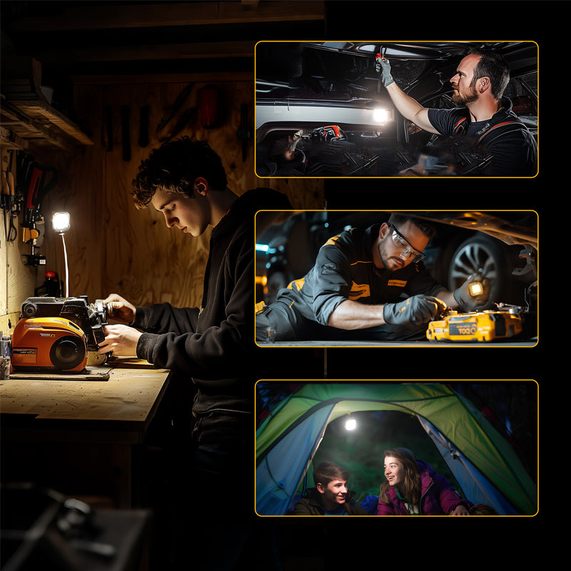 1200 Lumens Rechargeable Double Sided Work Light for Garage and Emergency