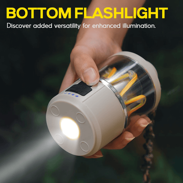 Zigzag LED Camping Lantern Flashlight Dimmable