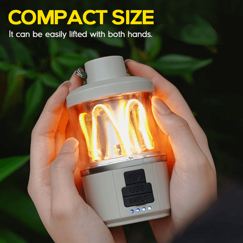 Zigzag LED Camping Lantern Flashlight Dimmable 180LM - Hokolite