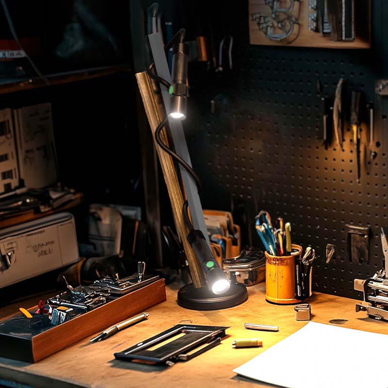 1800 Lumens Rechargeable Zoomable Neck Work Light Flashlight