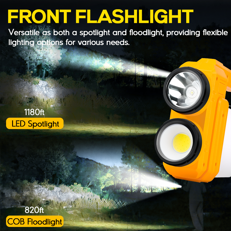 1000LM Handheld Spotlight Dimmable Hanging Lantern Flashlight