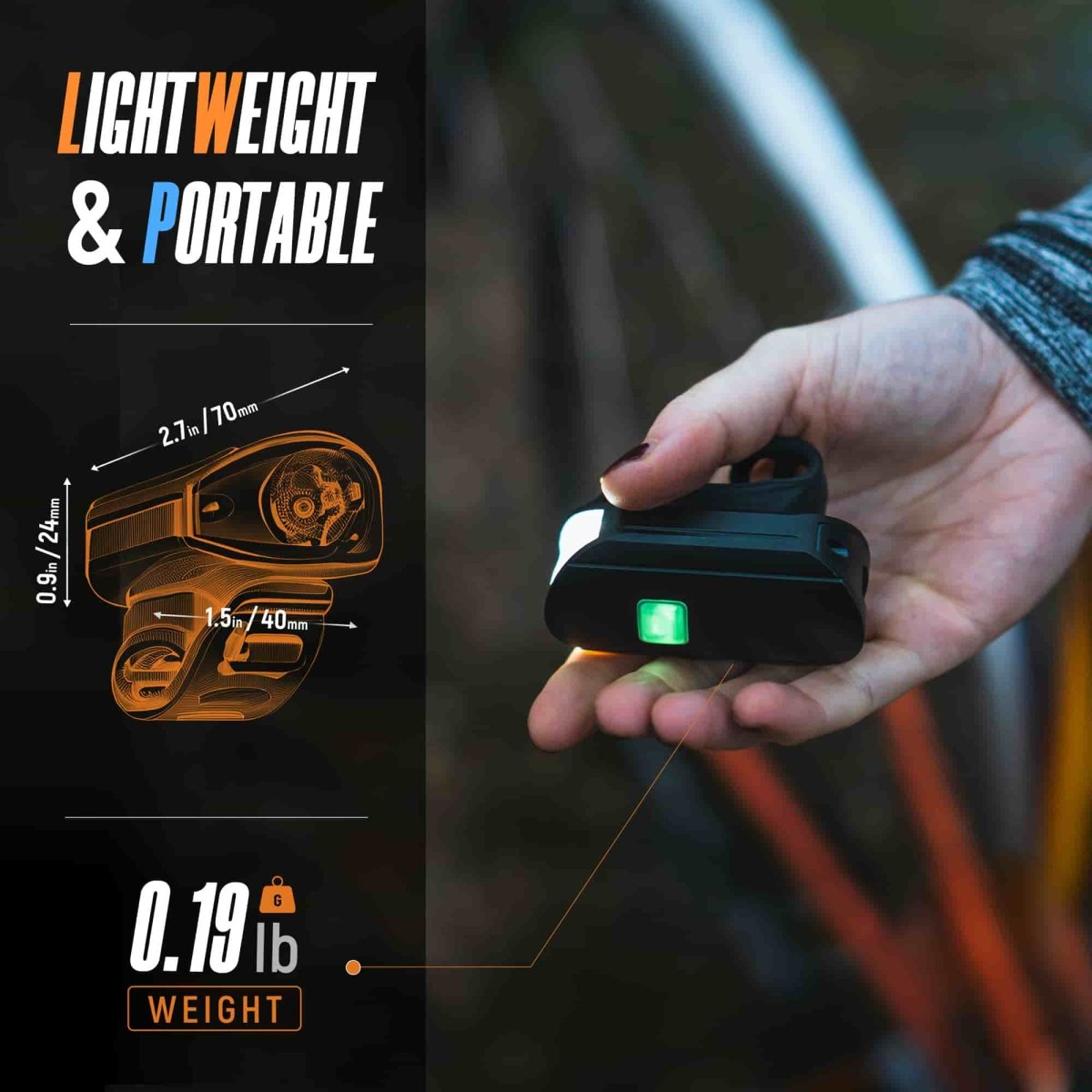 HOKOLITE 6865 - 1500 Lumen Multi - Mode Bike Light - 
