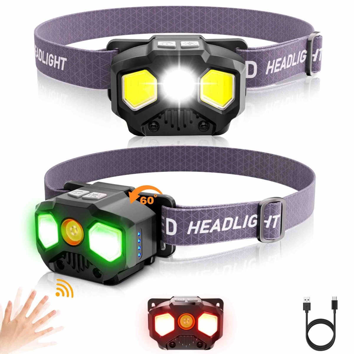 HOKOLITE 7378 - 1400 Night Vision Lumen Headlamp - 