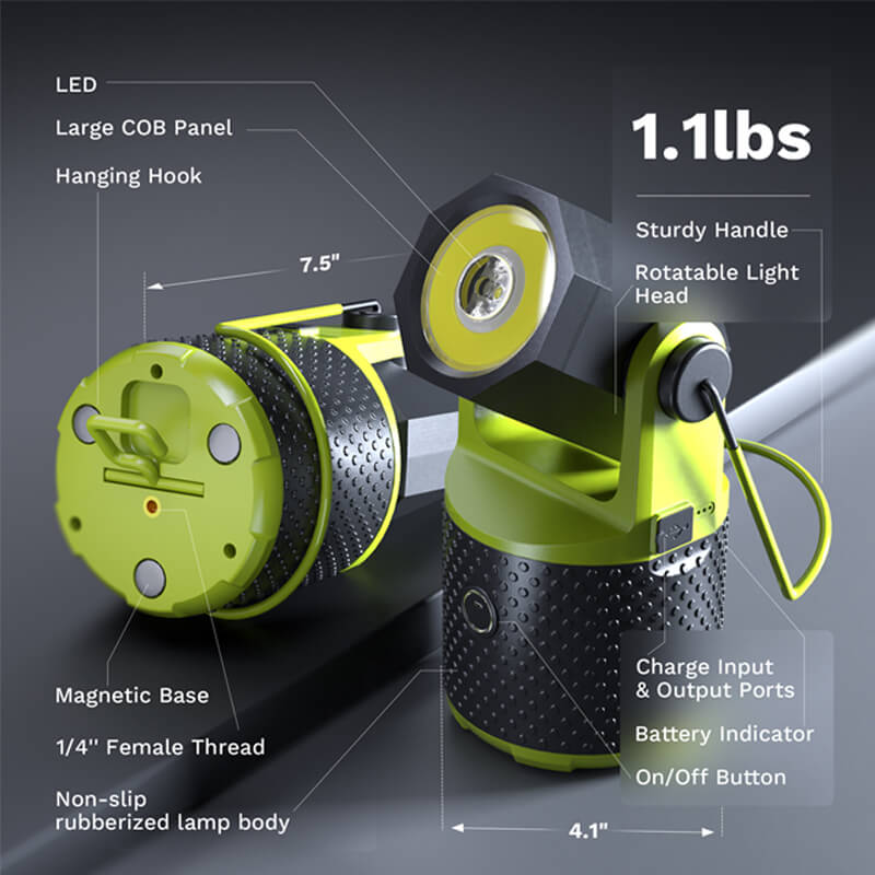 HOKOLITE 7430 - 3000 Lumens Rechargeable Camping Lantern - 