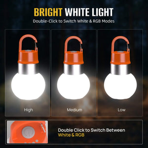 HOKOLITE 7612 - 150 Lumen 3 Pack RGB Camping Lantern - 