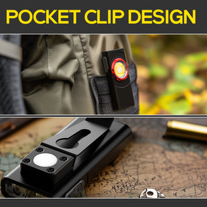 700 Lumens Mini EDC Flashlight Rechargeable Flat Pocket Light