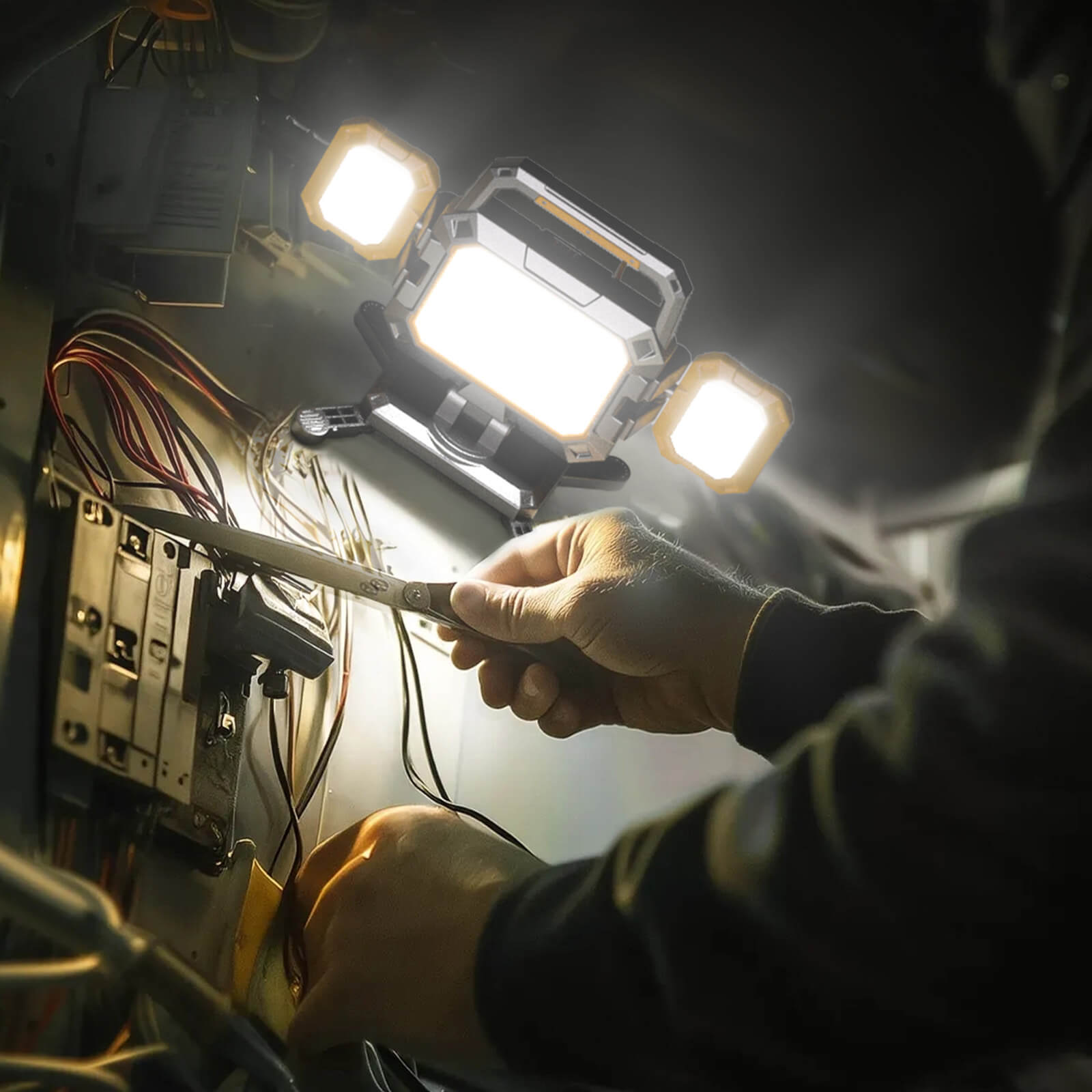 4000 Lumens 3-in-1 Rechargeable Work Light for Garage Workshop Jobsite YZONI W5