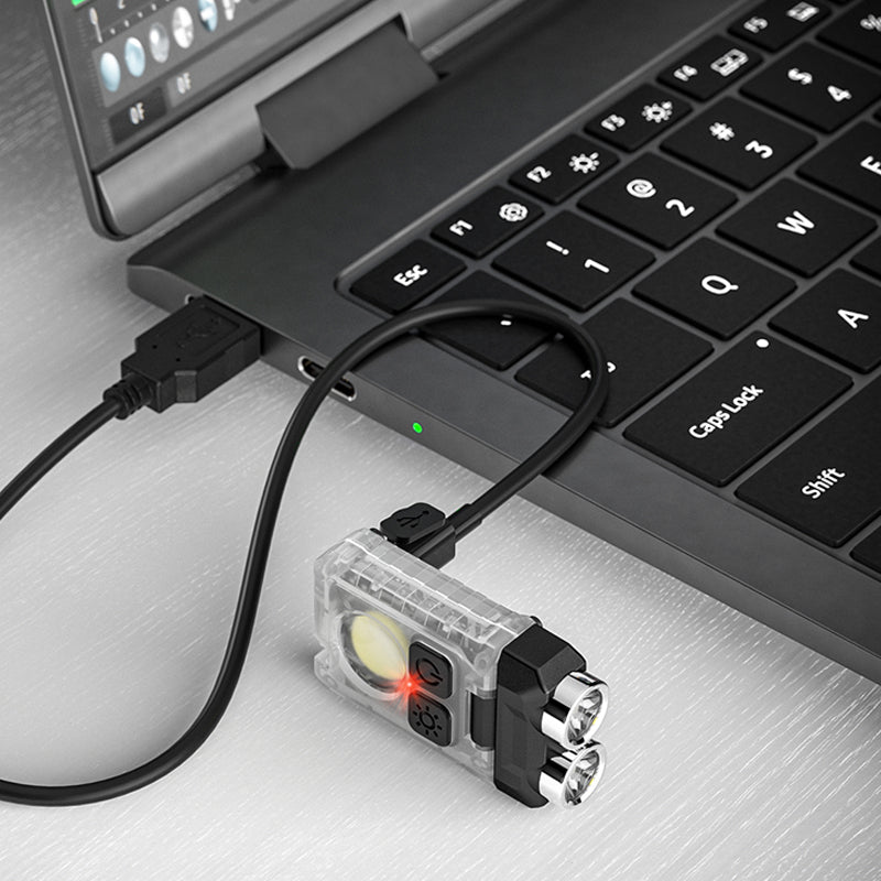 1200 Lumens Rechargeable EDC Flashlight with 90° Rotating Cap Clip