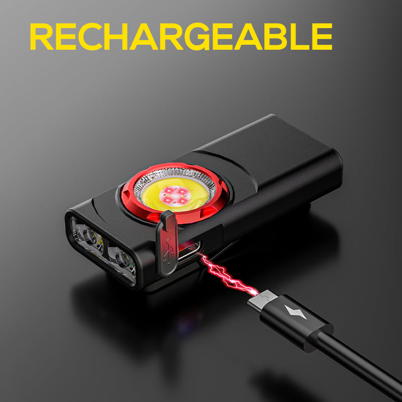 700 Lumens Mini EDC Flashlight Rechargeable Flat Pocket Light