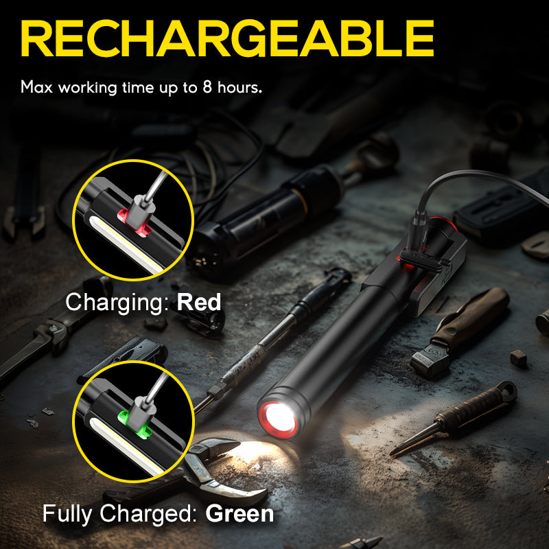 Hokolite-rechargeable-800-Lumens-Rechargeable-Dual-Light-Pen-Flashlight-with-Magnetic