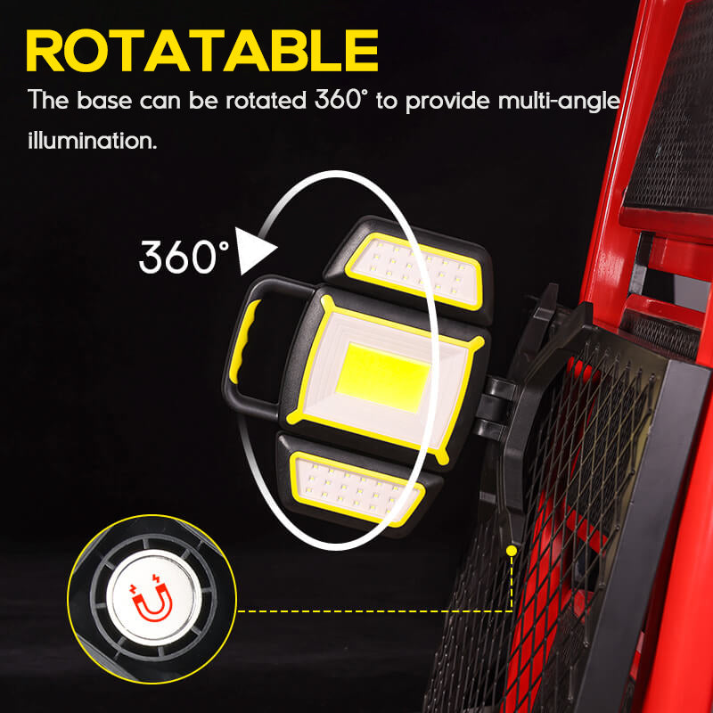 8000 Lumens LED Work Light Stand Three-head Construction Light For Jobsite  Lighting