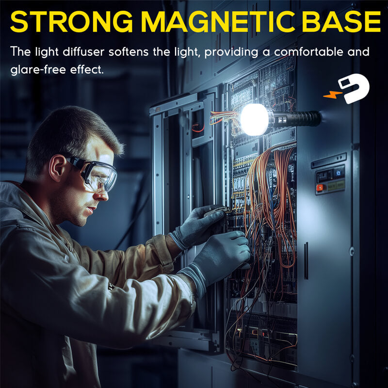 5000 Lumens Multifunctional Rechargeable Flashlight with Bidirectional Lighting