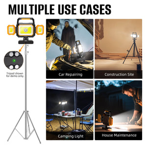 4000 Lumens 3-in-1 Rechargeable Work Light for Garage Workshop Jobsite YZONI W5