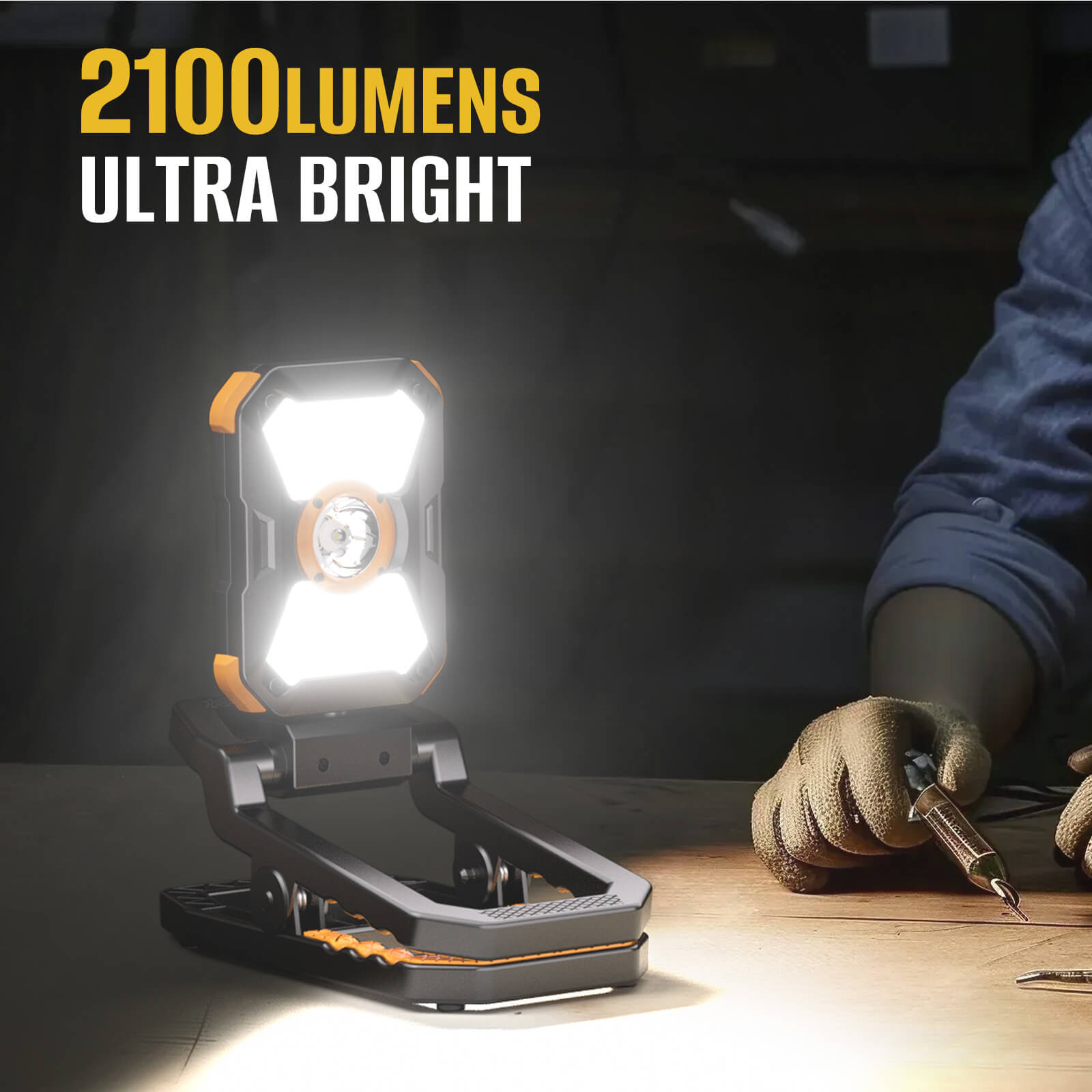 Hokolite-2100LM-rechargeable-magnetic-clamp-work-light-work-lights