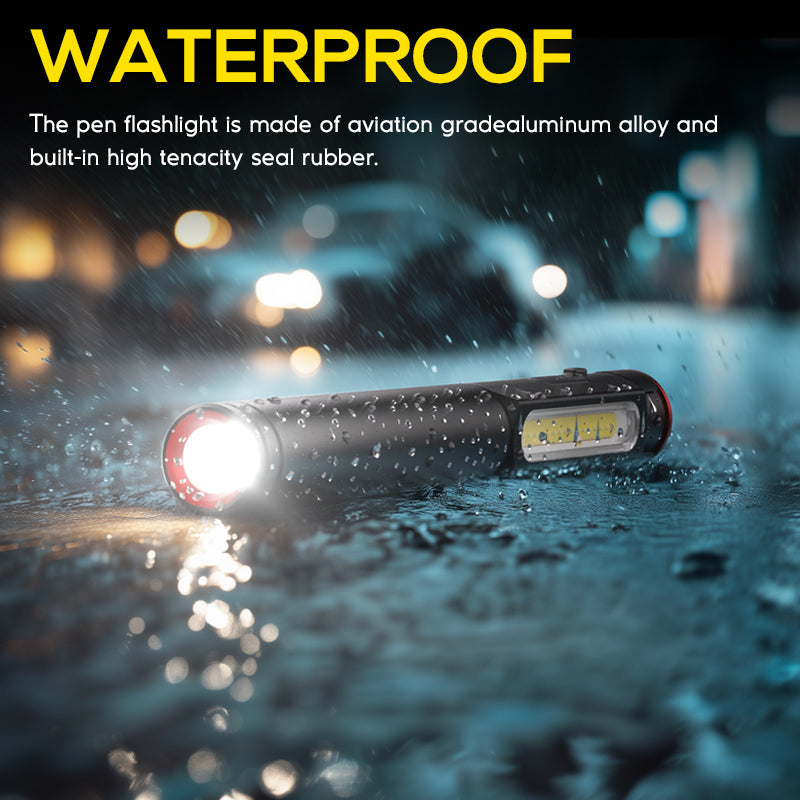 Hokolite-waterproof-800-Lumens-Rechargeable-Dual-Light-Pen-Flashlight-with-Magnetic