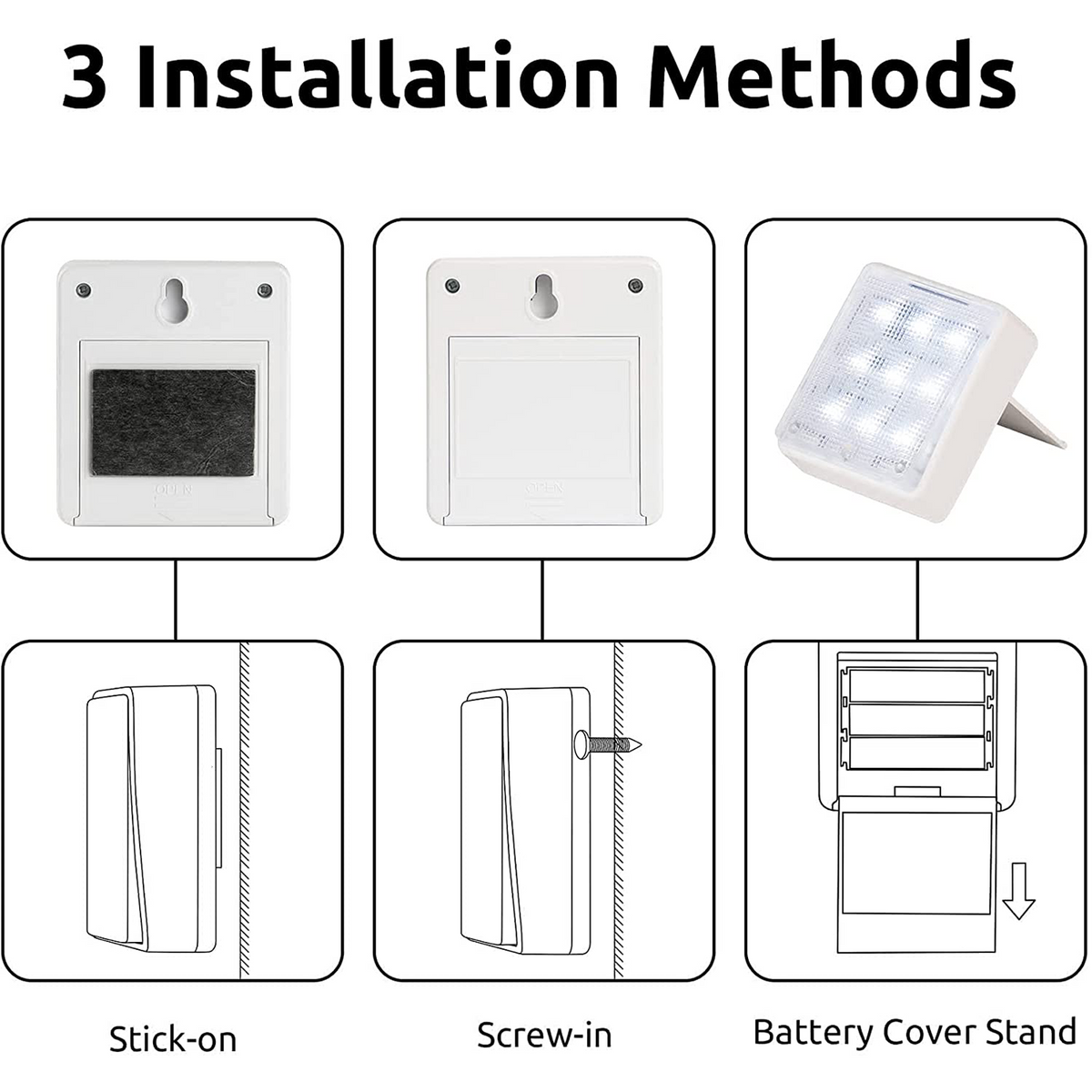 LED Battery Dimmable Tap Light 4 Pack