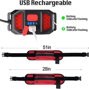 Hokolite USB rechargeable waist light for running
