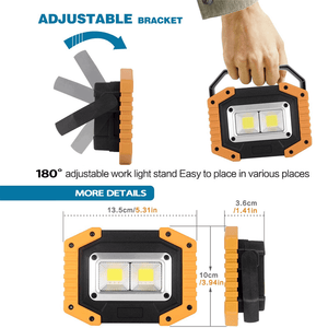 Hokolite Portable work light has a 180° rotatable handle
