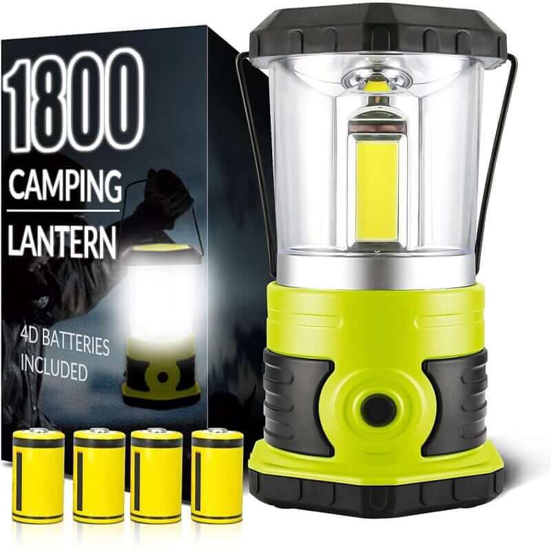 LED Camping Lantern Battery Powered 1500 Lumen COB Camping Light 4*D  Batteries(Included) Perfect for Camp Hiking Emergency Kit