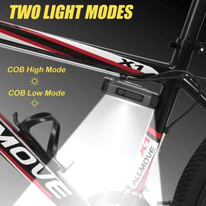 Hokolite 2 cob light modes rechargeable bike light