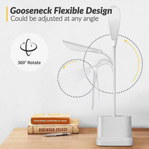 High Brightness LED 360° Flexible Gooseneck Rechargeable Desk Lamp