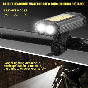 Hokolite 3 LED light modes rechargeable bike light
