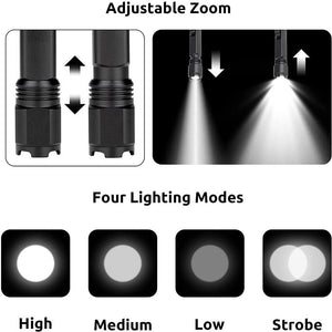 Hokolite 4 light modes rechargeable penlight flashlight