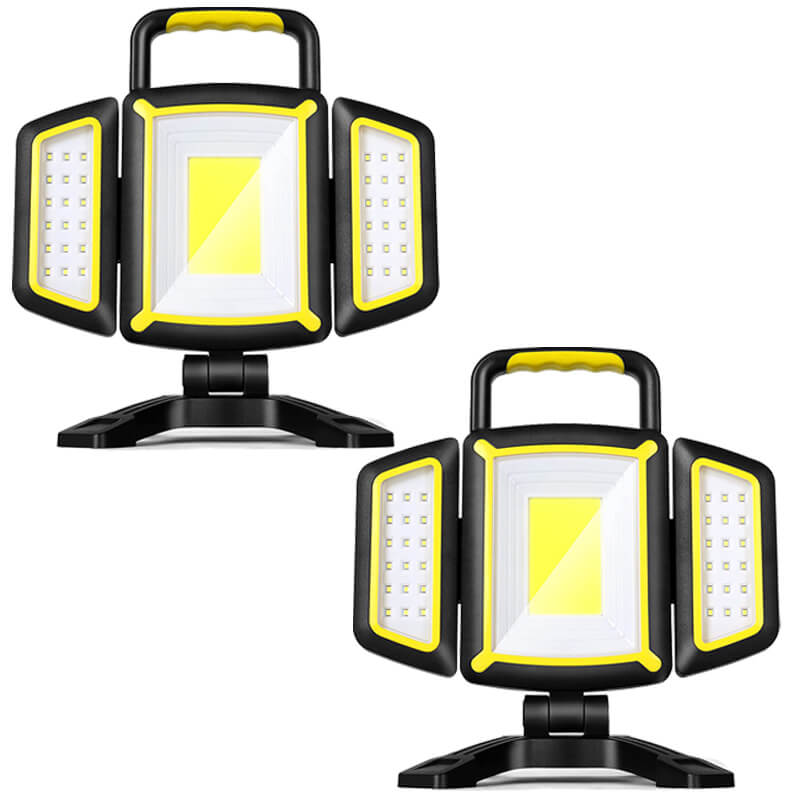 8000 Lumens LED Work Light Stand Three-head Construction Light For Jobsite  Lighting