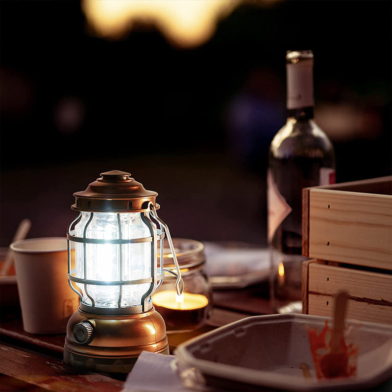 Vintage Camping Lantern Table Lamp