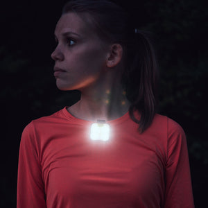 Hokolite Running Lights can clip on your clothes