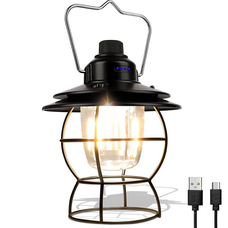 High Brightness Rechargeable LED Vintage Lantern - Hokolite 4 Pack ( Save