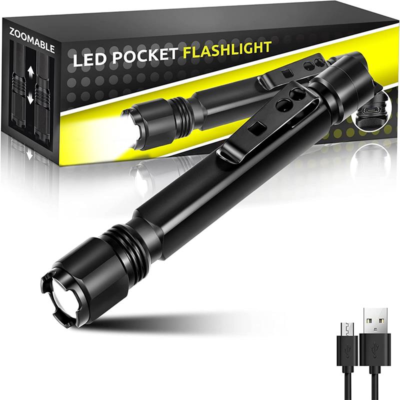Pocket-Sized LED Rechargeable Penlight Flashlight Hokolite