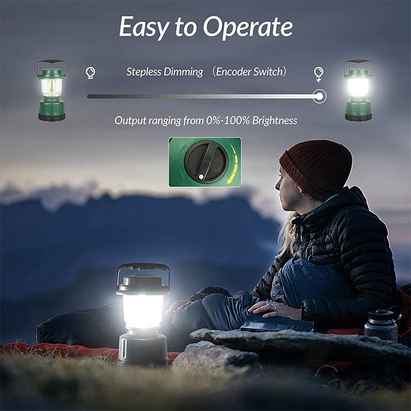 Rechargeable Camping Lantern Stepless Dimming COB Portable