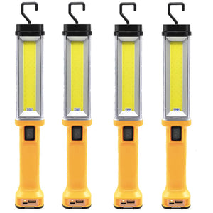 Hokolite 1200 Lumens Rechargeable Work Light with Hanging Hook 4 pack
