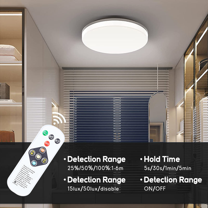 Rechargeable LED Motion Sensor Ceiling Light Indoor With Remote- Hokolite